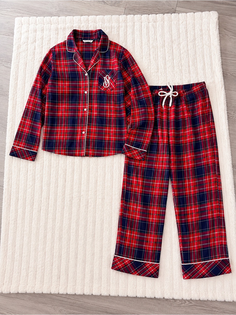 Victoria’s Secret Red Plaid Flannel Pajama Set Matching
